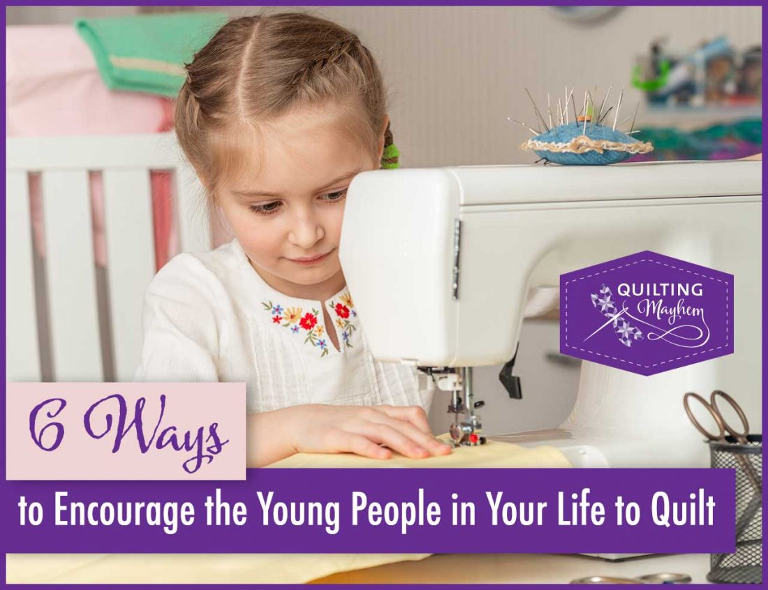 a girl using a sewing machine